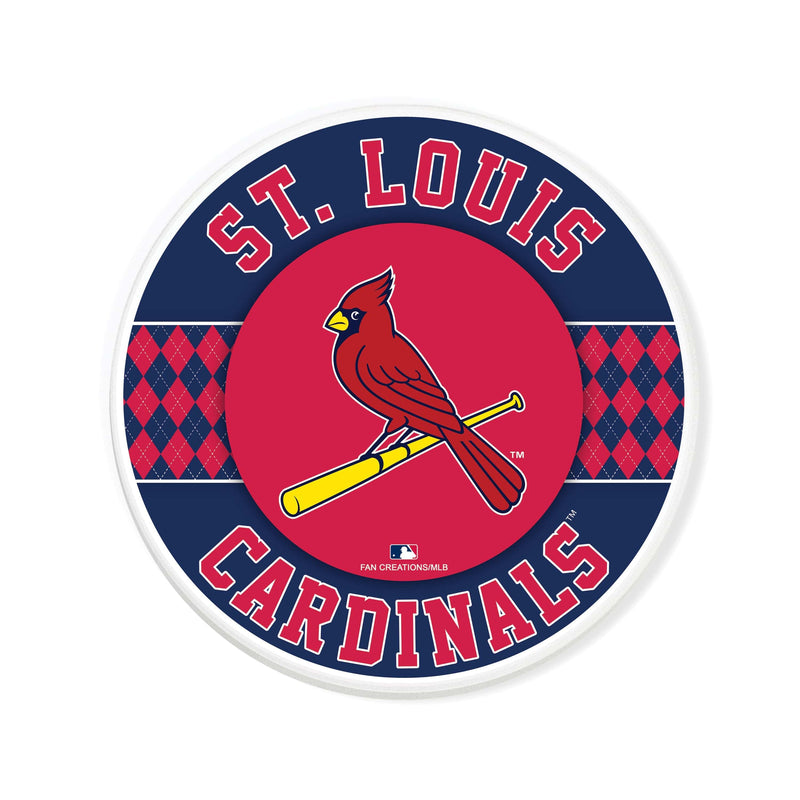 Load image into Gallery viewer, Fan Creations coaster MLB - St. Louis Cardinals 4 inch Ceramic Argyle Coaster
