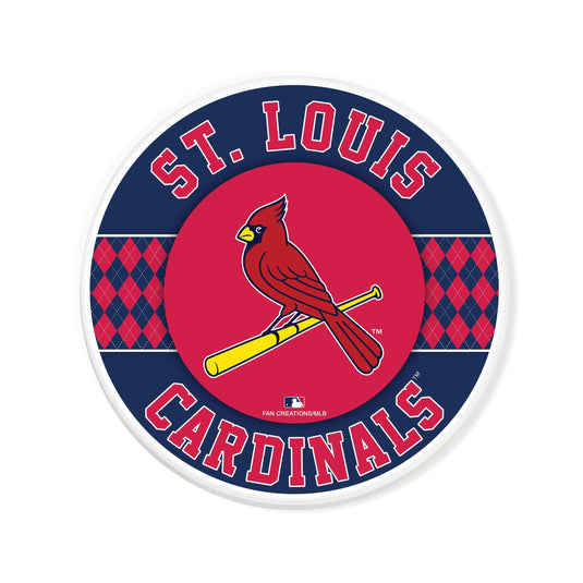 Fan Creations coaster MLB - St. Louis Cardinals 4 inch Ceramic Argyle Coaster