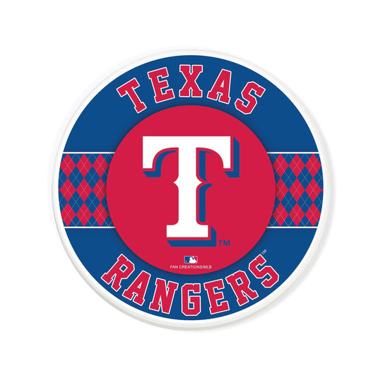 Fan Creations coaster MLB - Texas Rangers 4 inch Ceramic Argyle Coaster