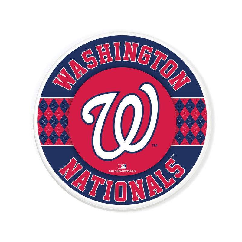 Load image into Gallery viewer, Fan Creations coaster MLB - Washington Nationals 4 inch Ceramic Argyle Coaster
