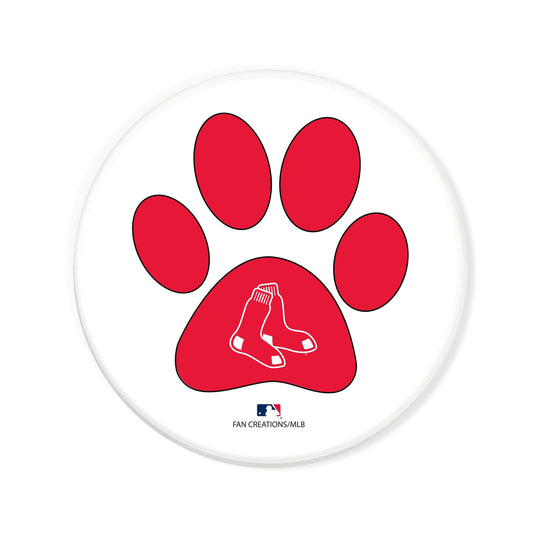 Fan Creations MLB - Boston Red Sox 4 in Round Dog Paw Coaster