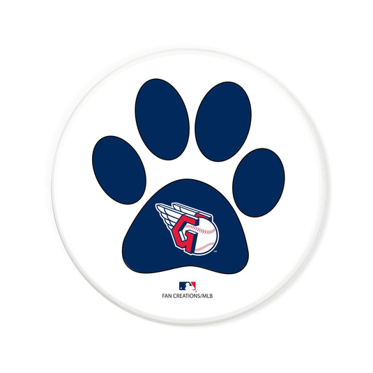 Fan Creations MLB - Cleveland Guardians 4 in Round Dog Paw Coaster
