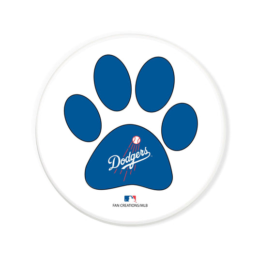 Fan Creations MLB - Los Angeles Dodgers 4 in Round Dog Paw Coaster