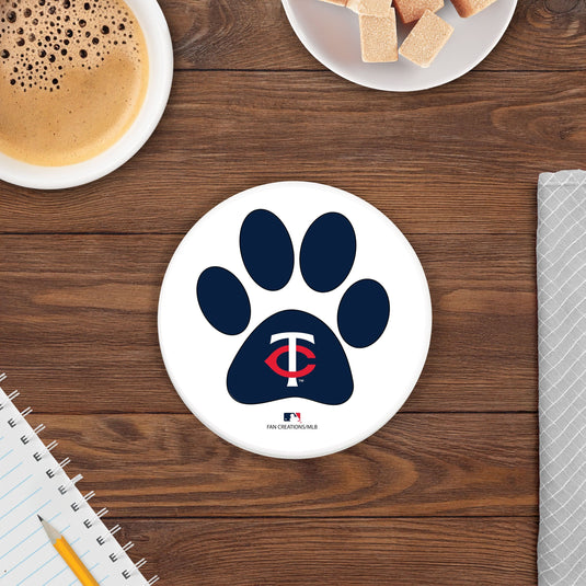 Fan Creations MLB - Minnesota Twins 4 in Round Dog Paw Coaster