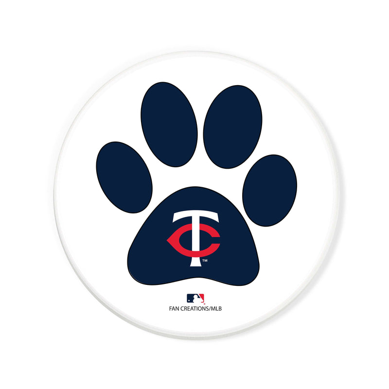 Load image into Gallery viewer, Fan Creations MLB - Minnesota Twins 4 in Round Dog Paw Coaster
