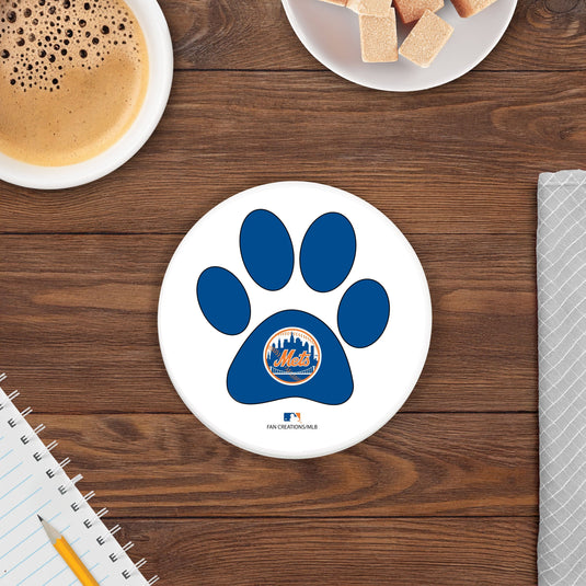 Fan Creations MLB - New York Mets 4 in Round Dog Paw Coaster