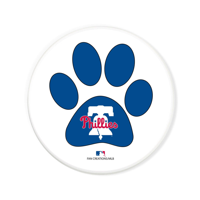 Load image into Gallery viewer, Fan Creations MLB - Philadelphia Phillies 4 in Round Dog Paw Coaster
