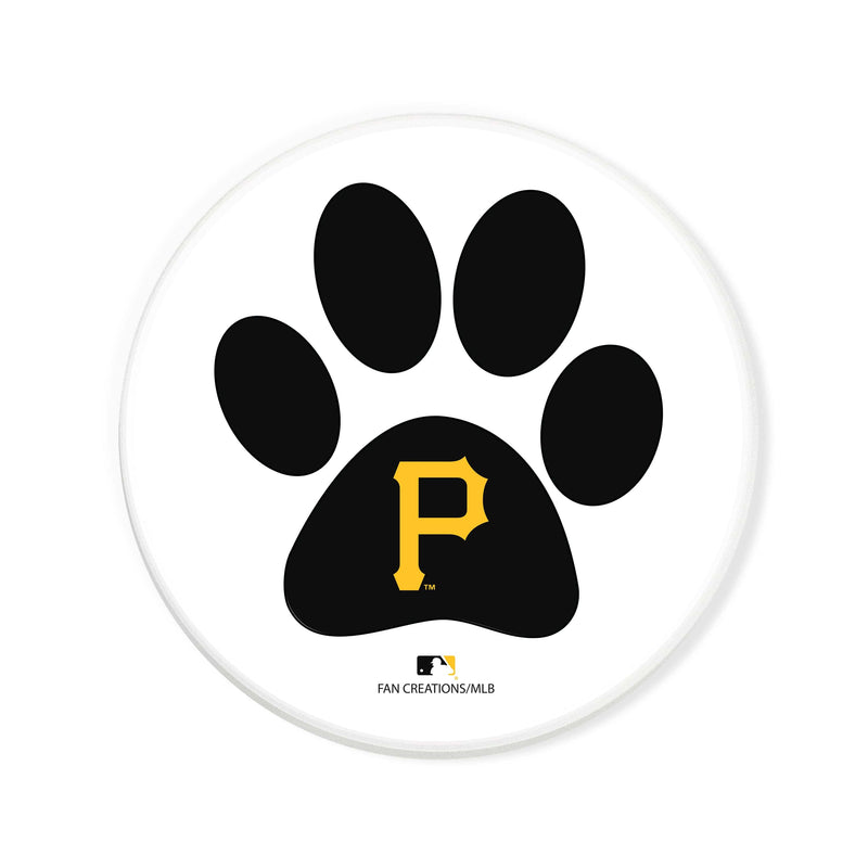 Load image into Gallery viewer, Fan Creations MLB - Pittsburgh Pirates 4 in Round Dog Paw Coaster
