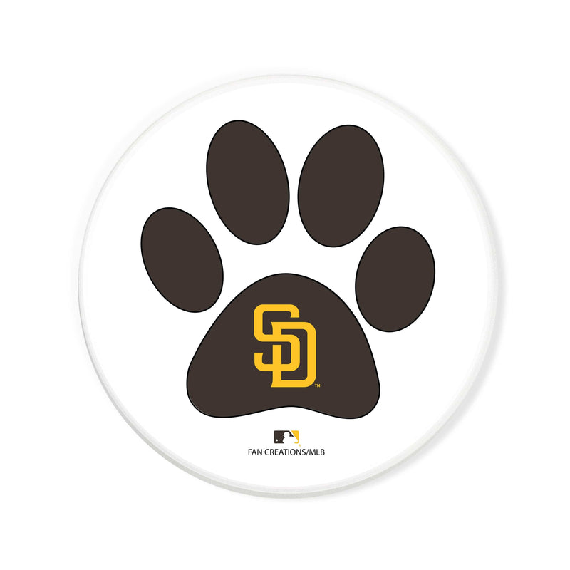 Load image into Gallery viewer, Fan Creations MLB - San Diego Padres 4 in Round Dog Paw Coaster
