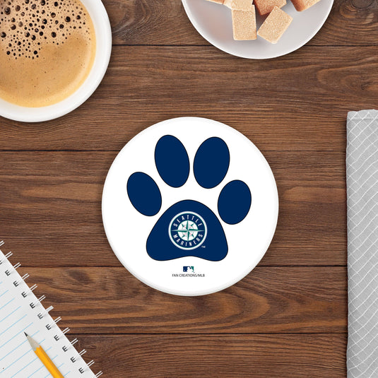 Fan Creations MLB - Seattle Mariners 4 in Round Dog Paw Coaster