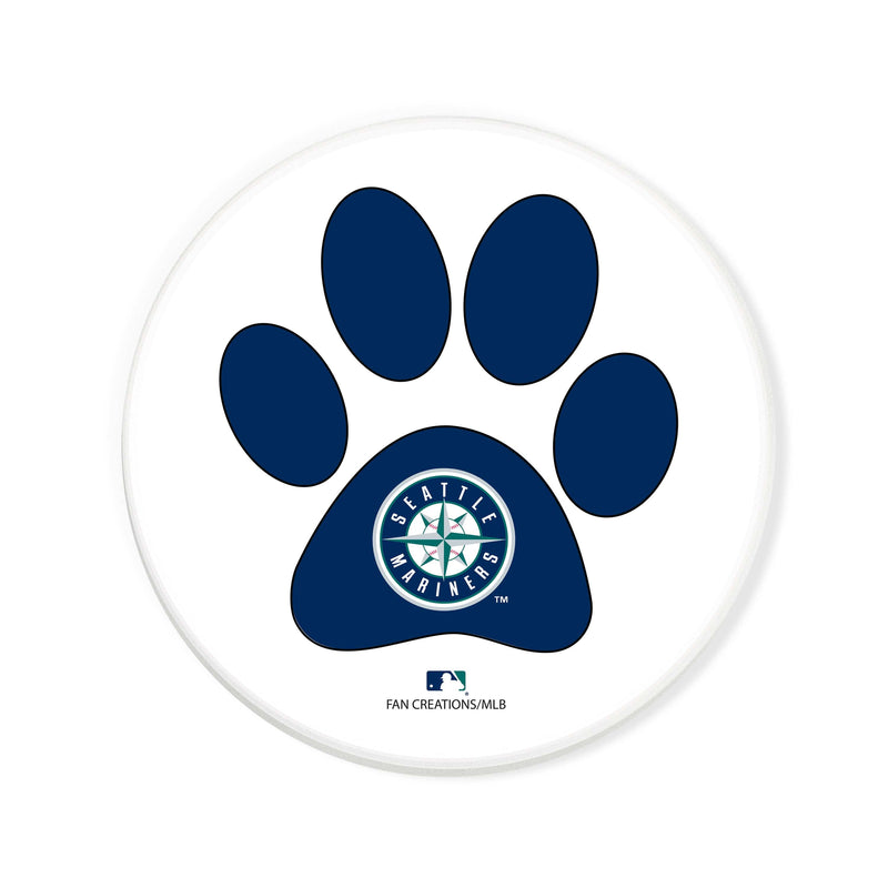 Load image into Gallery viewer, Fan Creations MLB - Seattle Mariners 4 in Round Dog Paw Coaster
