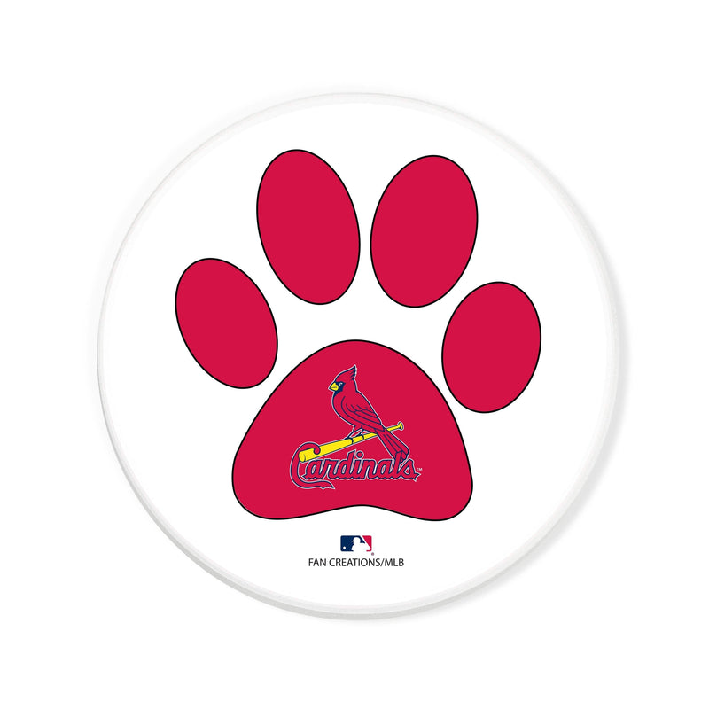 Load image into Gallery viewer, Fan Creations MLB - St. Louis Cardinals 4 in Round Dog Paw Coaster
