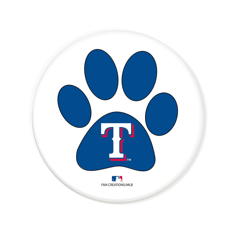 Load image into Gallery viewer, Fan Creations MLB - Texas Rangers 4 in Round Dog Paw Coaster
