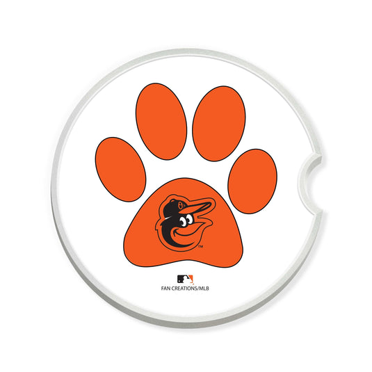 Fan Creations MLB Baltimore Orioles Themed Ceramic Car Coaster -2.5" Bigfoot Carrying Team Flag Design - 2 Pack