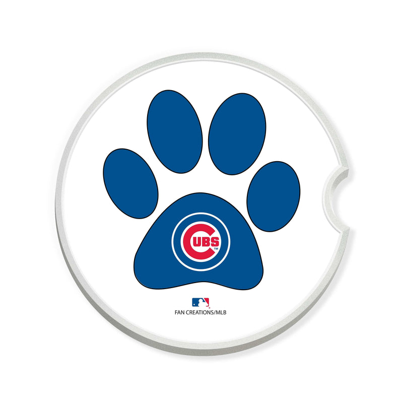 Load image into Gallery viewer, Fan Creations MLB Chicago Cubs Themed Ceramic Car Coaster -2.5&quot; Bigfoot Carrying Team Flag Design - 2 Pack
