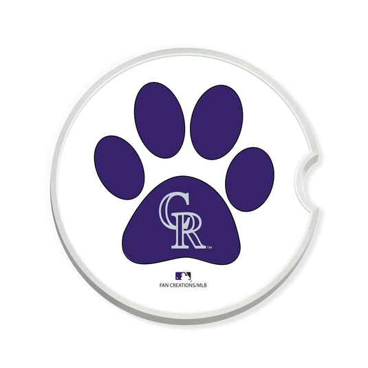Fan Creations MLB Colorado Rockies Themed Ceramic Car Coaster -2.5" Bigfoot Carrying Team Flag Design - 2 Pack