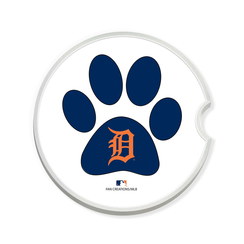 Load image into Gallery viewer, Fan Creations MLB Detroit Tigers Themed Ceramic Car Coaster -2.5" Bigfoot Carrying Team Flag Design - 2 Pack
