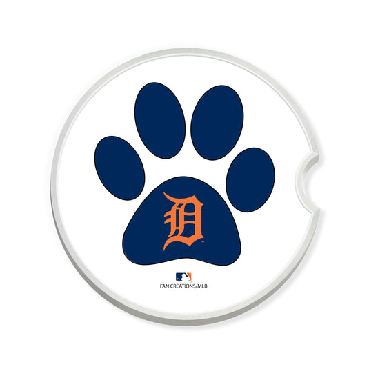 Fan Creations MLB Detroit Tigers Themed Ceramic Car Coaster -2.5" Bigfoot Carrying Team Flag Design - 2 Pack