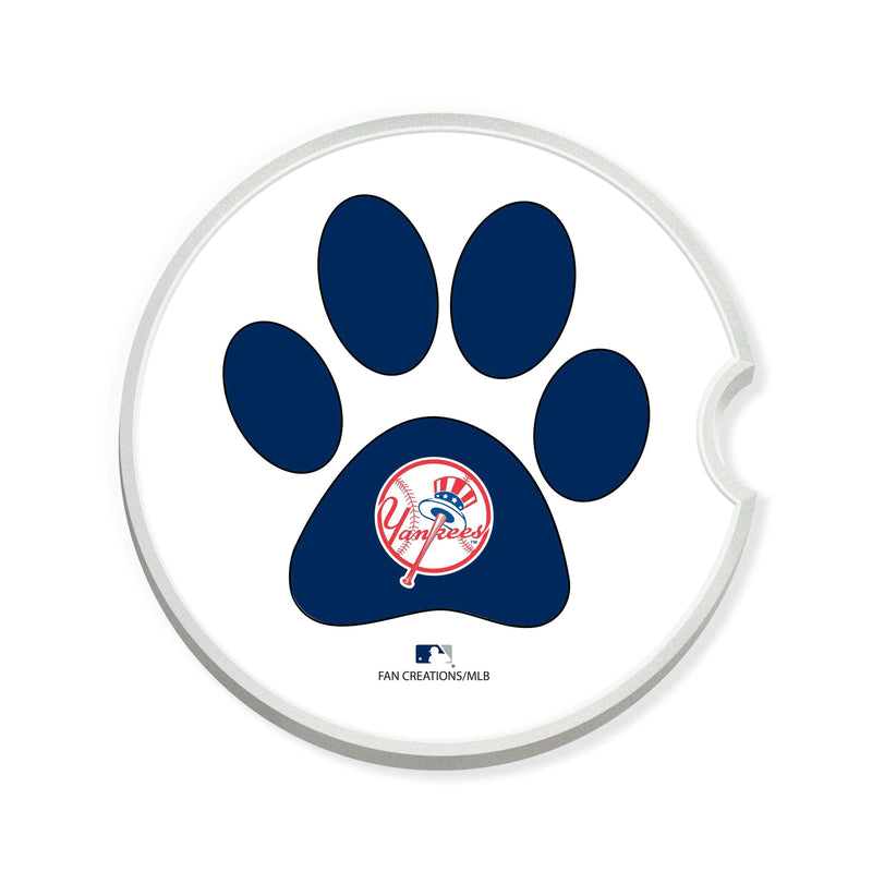 Load image into Gallery viewer, Fan Creations MLB New York Yankees Themed Ceramic Car Coaster -2.5" Bigfoot Carrying Team Flag Design - 2 Pack

