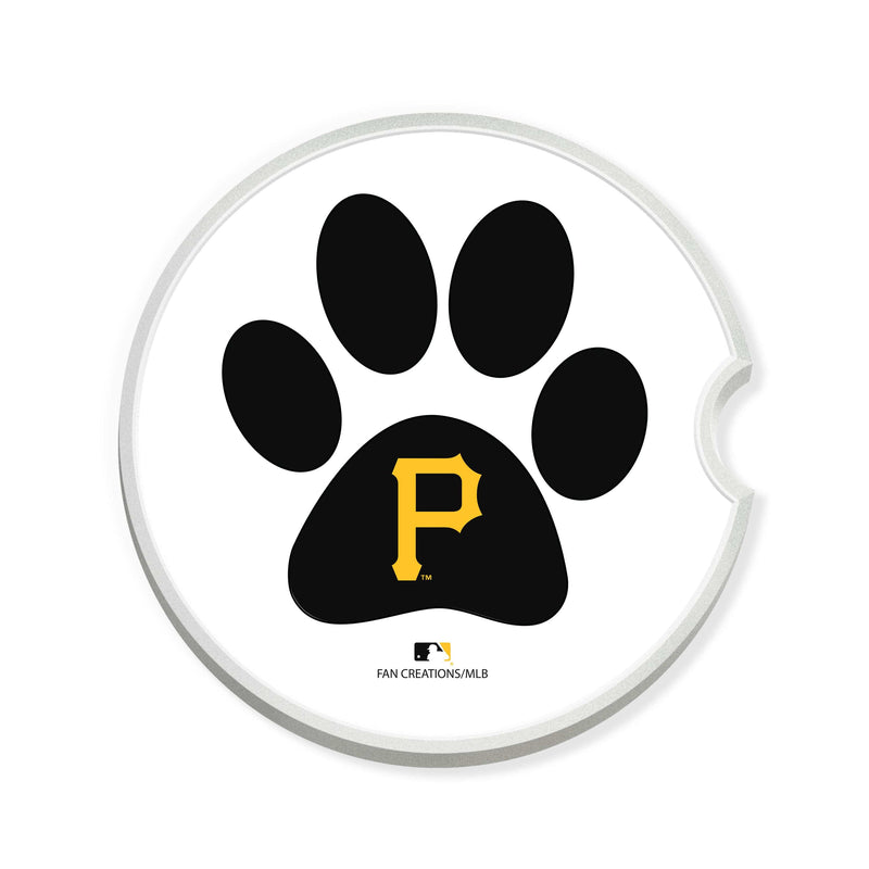 Load image into Gallery viewer, Fan Creations MLB Pittsburgh Pirates Themed Ceramic Car Coaster -2.5" Bigfoot Carrying Team Flag Design - 2 Pack
