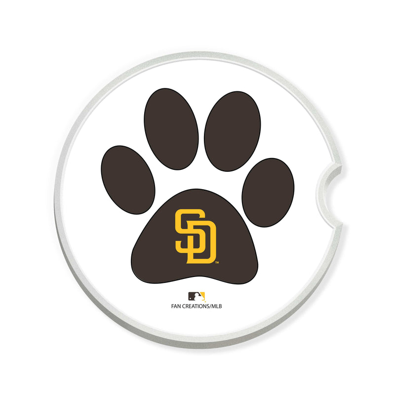 Load image into Gallery viewer, Fan Creations MLB San Diego Padres Themed Ceramic Car Coaster -2.5" Bigfoot Carrying Team Flag Design - 2 Pack
