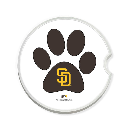 Fan Creations MLB San Diego Padres Themed Ceramic Car Coaster -2.5" Bigfoot Carrying Team Flag Design - 2 Pack