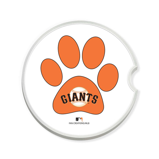 Fan Creations MLB San Francisco Giants Themed Ceramic Car Coaster -2.5" Bigfoot Carrying Team Flag Design - 2 Pack