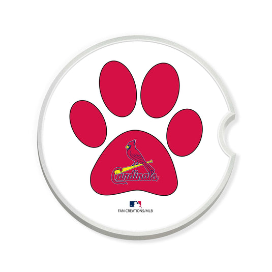 Fan Creations MLB St. Louis Cardinals Themed Ceramic Car Coaster -2.5" Bigfoot Carrying Team Flag Design - 2 Pack