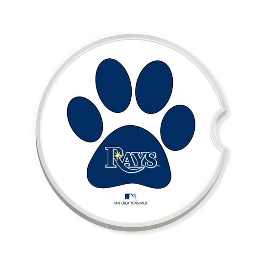 Fan Creations MLB Tampa Bay Rays Themed Ceramic Car Coaster -2.5" Bigfoot Carrying Team Flag Design - 2 Pack
