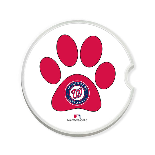 Fan Creations MLB Washington Nationals Themed Ceramic Car Coaster -2.5" Bigfoot Carrying Team Flag Design - 2 Pack