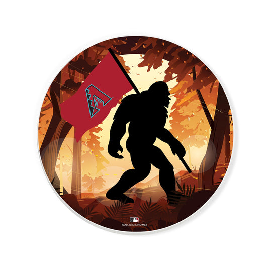 Fan Creations MLB Arizona Diamondbacks-  4 inch Ceramic Big Foot Flag Car Coaster