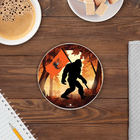 Fan Creations MLB Baltimore Orioles-  4 inch Ceramic Big Foot Flag Car Coaster