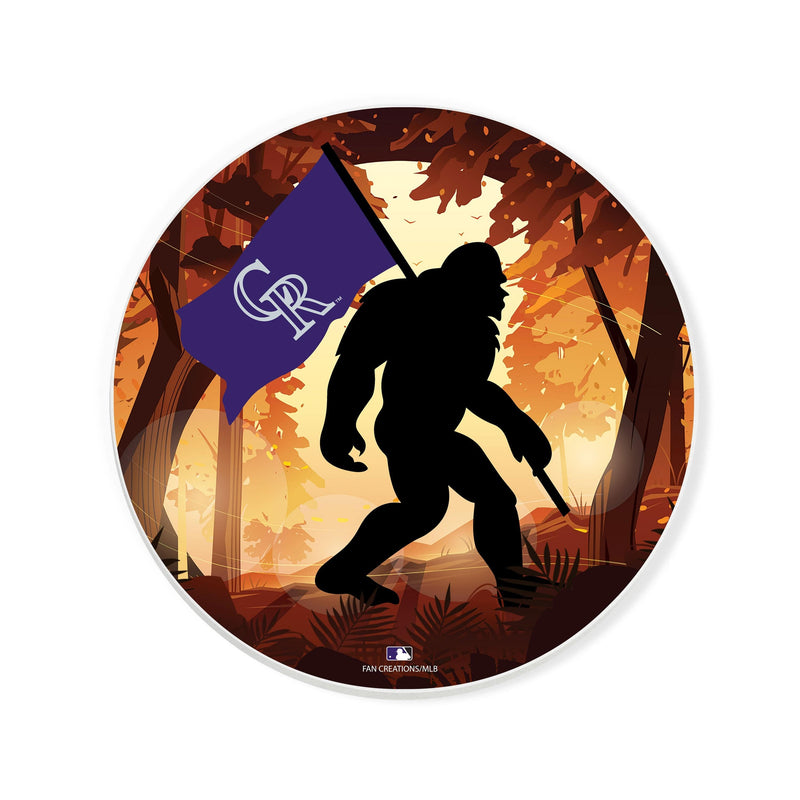 Load image into Gallery viewer, Fan Creations MLB Colorado Rockies-  4 inch Ceramic Big Foot Flag Car Coaster
