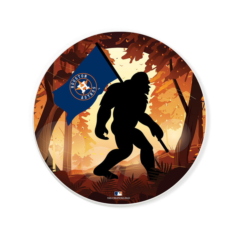 Load image into Gallery viewer, Fan Creations MLB Houston Astros-  4 inch Ceramic Big Foot Flag Car Coaster
