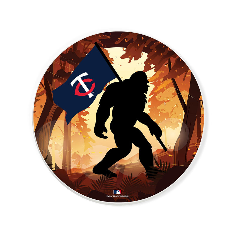 Load image into Gallery viewer, Fan Creations MLB Minnesota Twins-  4 inch Ceramic Big Foot Flag Car Coaster
