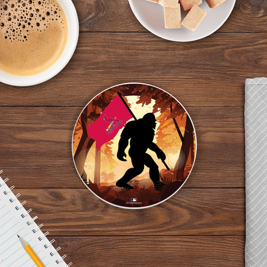 Fan Creations MLB St. Louis Cardinals-  4 inch Ceramic Big Foot Flag Car Coaster