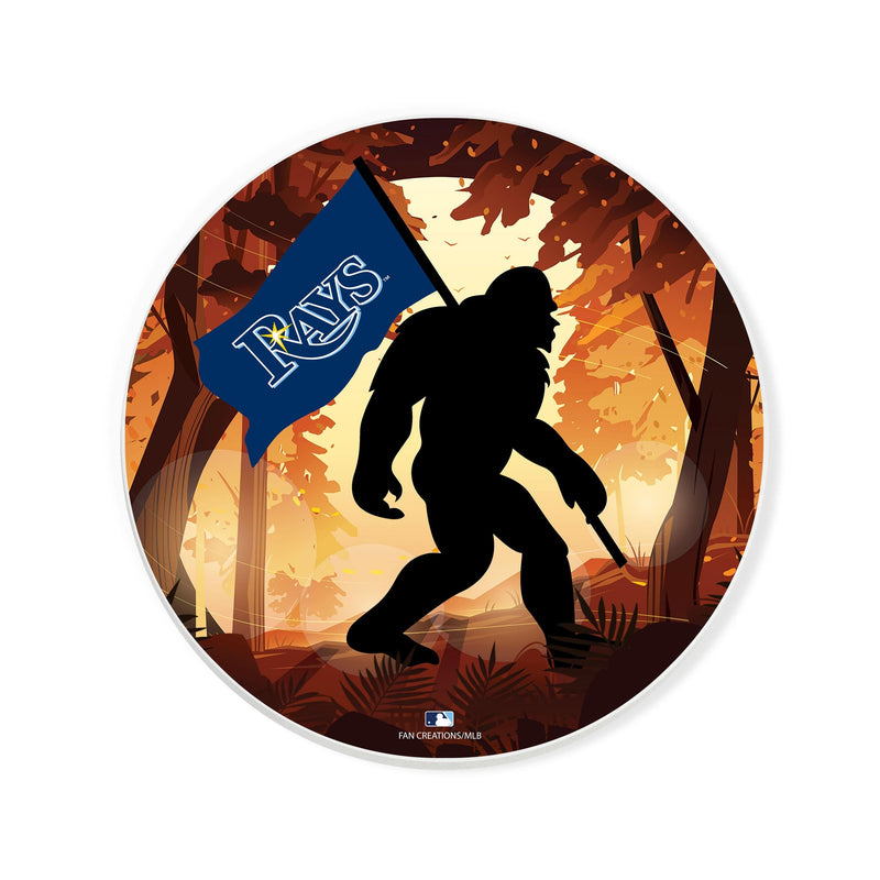 Load image into Gallery viewer, Fan Creations MLB Tampa Bay Rays-  4 inch Ceramic Big Foot Flag Car Coaster

