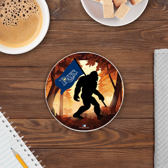 Fan Creations MLB Tampa Bay Rays-  4 inch Ceramic Big Foot Flag Car Coaster