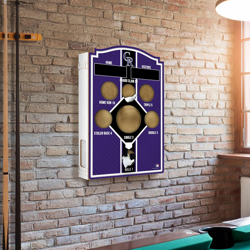 Load image into Gallery viewer, Fan Creations Brightline MLB Colorado Rockies Wall Bean Bag Toss
