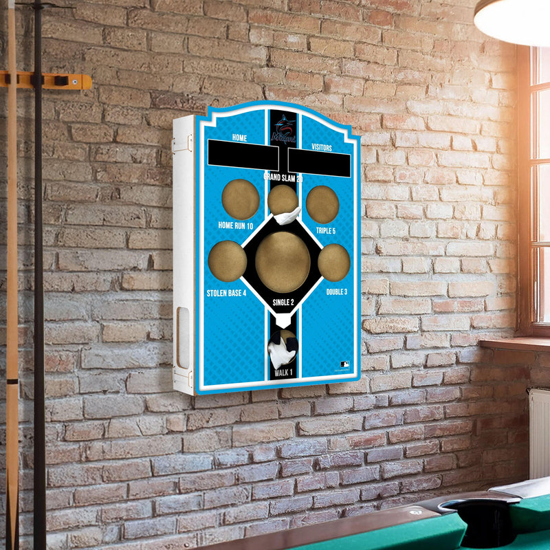 Load image into Gallery viewer, Fan Creations Brightline MLB Miami Marlins Wall Bean Bag Toss
