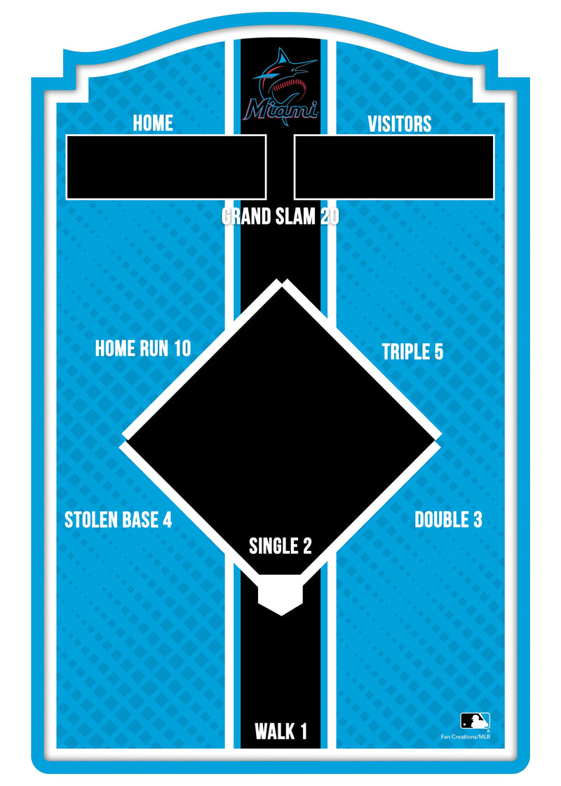 Load image into Gallery viewer, Fan Creations Brightline MLB Miami Marlins Wall Bean Bag Toss
