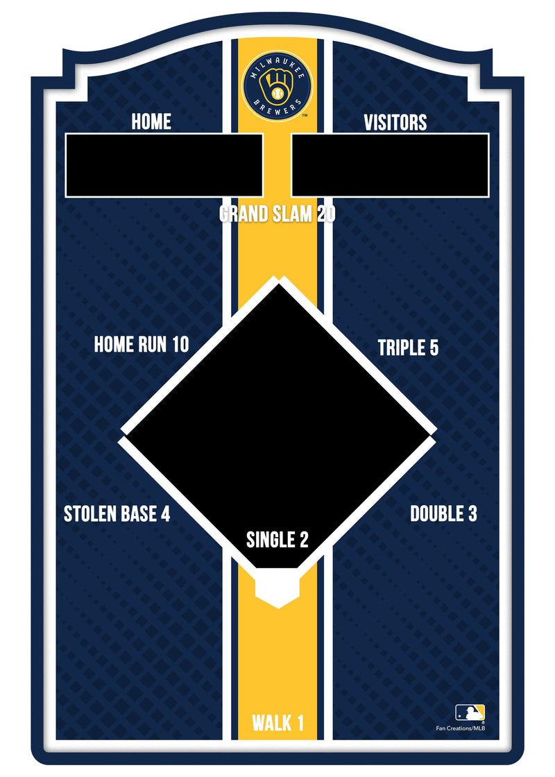 Load image into Gallery viewer, Fan Creations Brightline MLB Milwaukee Brewers Wall Bean Bag Toss
