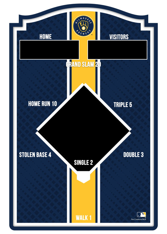 Fan Creations Brightline MLB Milwaukee Brewers Wall Bean Bag Toss