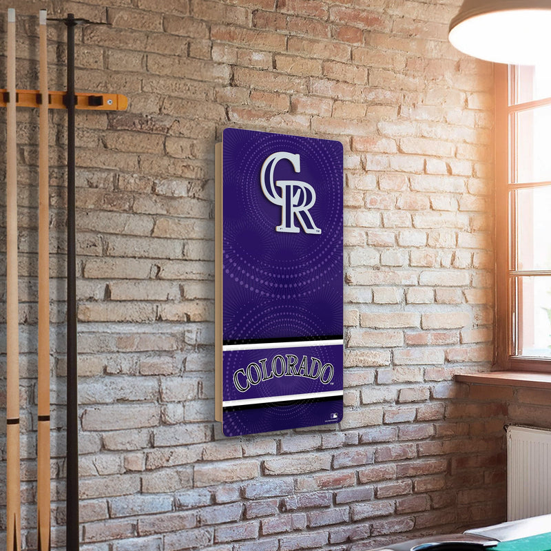 Load image into Gallery viewer, Fan Creations MLB Wall Art thats also Corn Hole - Colorado Rockies

