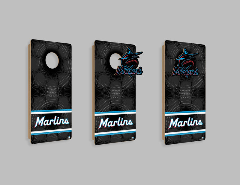 Load image into Gallery viewer, Fan Creations MLB Wall Art thats also Corn Hole - Miami Marlins
