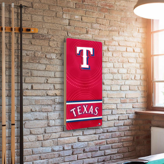 Fan Creations MLB Wall Art thats also Corn Hole - Texas Rangers