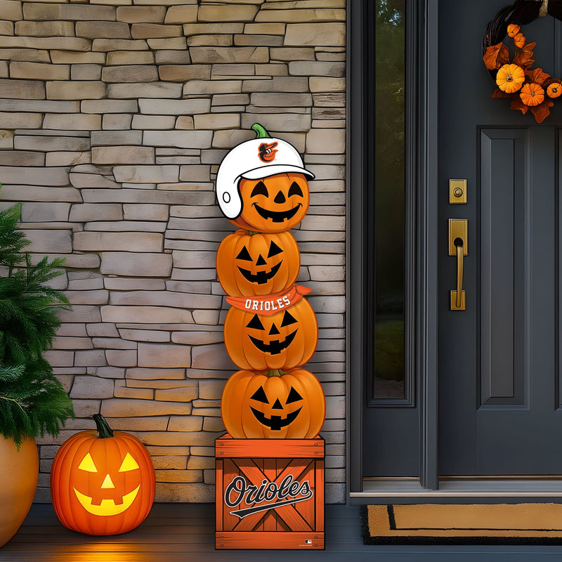 Load image into Gallery viewer, Fan Creations 46 inch MLB Baltimore Orioles Stacked Pumpkin Bandana - Scarf
