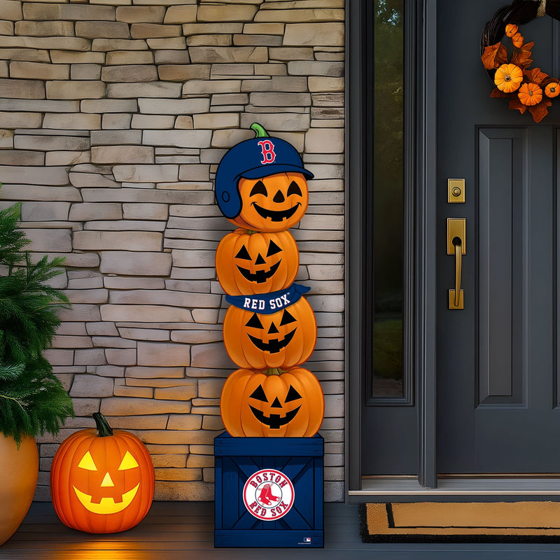 Load image into Gallery viewer, Fan Creations 46 inch MLB Boston Red Sox Stacked Pumpkin Bandana - Scarf
