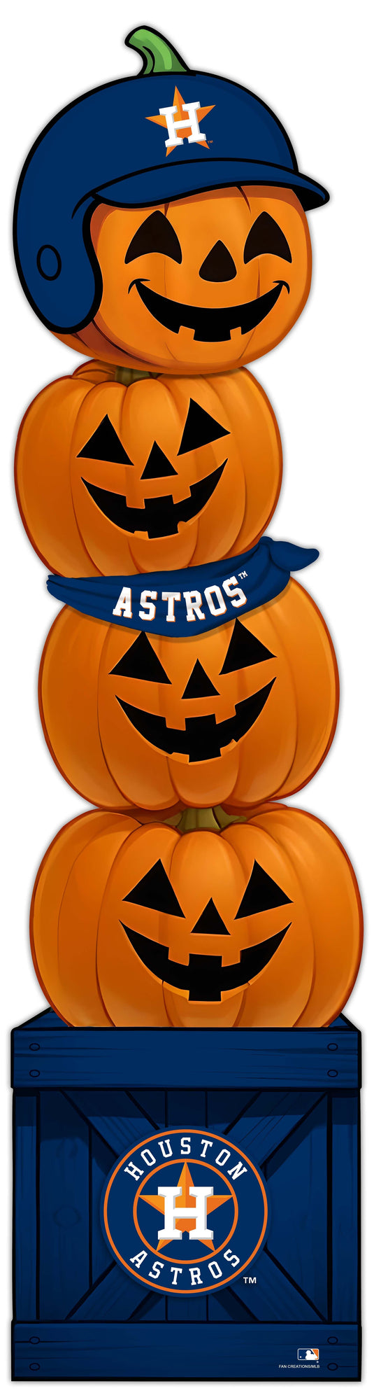 Fan Creations 46 inch MLB Houston Astros Stacked Pumpkin Bandana - Scarf