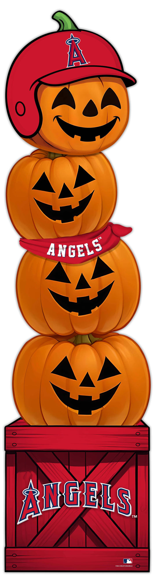 Fan Creations 46 inch MLB Los Angeles Angels Stacked Pumpkin Bandana - Scarf